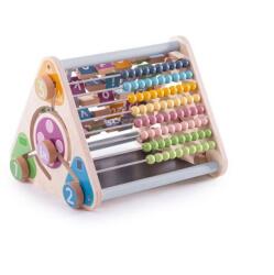 Bigjigs Toys - Дървено образователно сметало с букви, цифри и животни (33028_1)