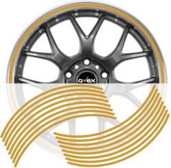 AVEX Set 16 inele din autocolant pentru jante culoare Gold Lucios (AVX-DJNT-09) - mobiplaza