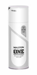 Maston ONE Vopsea Acrilică Universală - RAL 9016 Traffic White - Matase (400ml) (MA1109016S-EU)