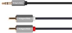 Krüger&Matz Kábelcsatlakozó 3, 5 mm - RCA 2x, 1, 8 m Kruger&Matz Basic