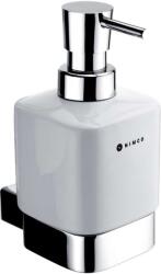 Nimco Kibo - Dozator de săpun ceramic cu suport, 250 ml, alb/crom Ki 14031K-T-26 (Ki 14031K-T-26)