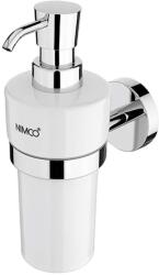 Nimco Unix - Dozator de săpun de perete cu suport, alb/crom UN 13031KN-26 (UN 13031KN-26)