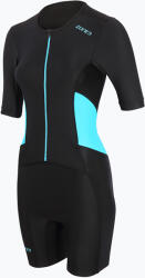 ZONE3 Combinezon de triatlon pentru femei ZONE3 Activate SS Full Zip Trisuit black/turquoise