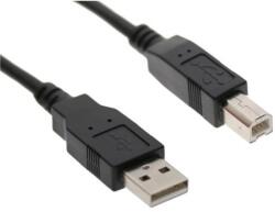 VCOM Кабел VCom - CU201-B, USB-A/USB-B, 3 m, черен (CU201-B-3m)