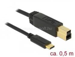 Delock USB 3.1 Gen 2 (10 Gbps) kábel Type-C a B-típusú 0, 5 m (DL83674) (DL83674)