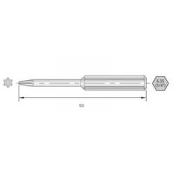 BERNSTEIN (6-TX10-50) Torx bit HRC acél Ötvözött C 6.3 6 db