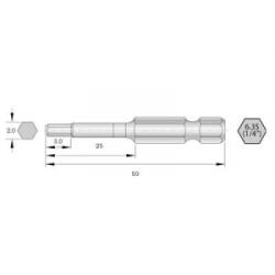 BERNSTEIN (6-HX20-50) Bit készlet HRC acél Ötvözött E 6.3 6 db (6-HX20-50)