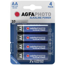 AgfaPhoto Ceruzaelem AA, alkáli mangán, 1, 5V, 4 db, Agfa (LR06), AA, LR6, AAB4E, AM3, 815, E91, LR6N