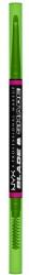 NYX Professional Makeup Blade & Shade Dual Edge Brow Pencil tartós kefés szemöldökceruza 0.06 g árnyék 12 Black