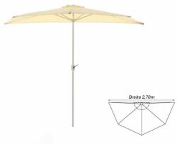 Garthen Umbrelă de grădină semicirculară - bej - 2, 7 m (GM35096)