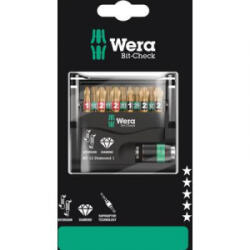 Wera Bit-Check 12 Diamond 1 SB (05136392001) Bit készlet 1/4 (6.3 mm) Bit tartóval