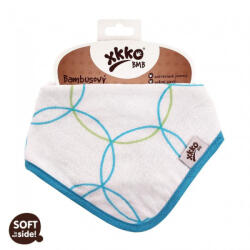  Xkko nyálkendő patentos bambusz kék körök BMBBND015 - babycenter-online