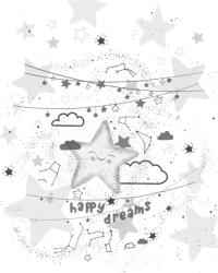  Color pelenkázó lap sík 70x50cm Happy dreams - babycenter-online