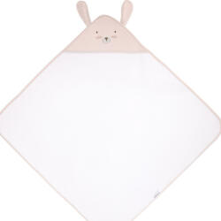Kikkaboo fürdőlepedő kapucnis 90x90cm nyuszis pasztell rózsaszín - babycenter-online