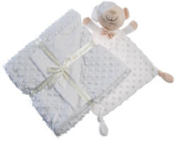 Gamberritos takaró - plüss buborékos anyagú 80x110cm plüss szundikendővel maci fehér 10339 - babycenter-online