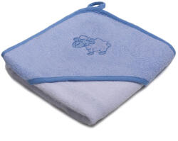 Stella fürdőlepedő hímzett 80x80cm kék-fehér bari - babycenter-online
