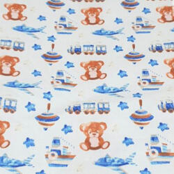  Pihe-Tex Szoptatós párna 30x200cm Búgócsigás maci kék 686 - babycenter-online