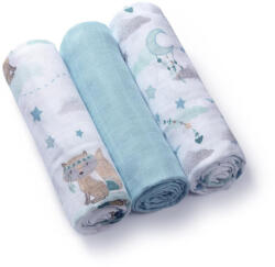 BabyOno textilpelenka színes 3db bambusz világoskék 397/12