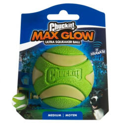 Chuckit! Max Glow Ultra Squeaker Labda (M) - onlinekutyabolt