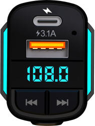 Akai Modulator FM Akai FMT-32BT USB-A USB-C Micro-USB Lightning Cablu Bluetooth afisaj LED (FMT-32BT)
