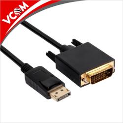 VCOM Кабел VCom CG606, от DisplayPort (м) към DVI (24+1) (м), 1.8m, черен