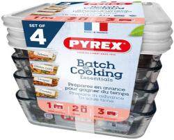 Pyrex 913S271/7644 Ételtároló doboz szett, 1, 5 l, 4 db