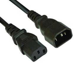 VCOM Захранващ кабел VCom CE001, от IEC320 C14(м) към IEC320 C13(ж), 1.8m, черен (CE001)