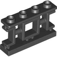LEGO® 32932c11 - LEGO 1 x 4 x 2 fekete korlát, ázsiai mintával, 4 bütyökkel - 10 db/ csomag (32932c11)