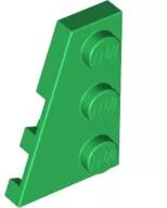 LEGO® 43723c6 - LEGO zöld lap 3 x 2 méretű, lecsapott, balos (43723c6)