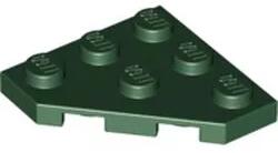 LEGO® 2450c80 - LEGO sötétzöld lap 3 x 3 méretű, sarkán lecsapott (2450c80)