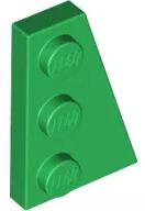 LEGO® 43722c6 - LEGO zöld lap 3 x 2 méretű, lecsapott, jobbos (43722c6)