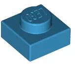 LEGO® 3024c153 - LEGO sötét azúr lap 1 x 1 méretű (3024c153)