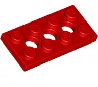 LEGO® 3709bc5 - LEGO piros technic lap 2 x 4 méretű 3 lyukkal (3709bc5)