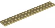 LEGO® 4282c2 - LEGO világos krémszínű (tan) lap 2 x 16 méretű (4282c2)
