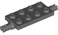LEGO® 40687c85 - LEGO sötétszürke lap 2 x 4 méretű pin csatlakozóval (40687c85)