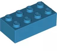 LEGO® 3001c153 - LEGO 2 x 4 kocka, sötét azúr színű (3001c153)
