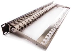 KELine Patch Panel CAT. 6A UTP 24 portos 1U Modular, Fekete KEP-CEA-S-10G (KEP-CEA-S-10G)