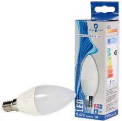BLUE LIGHT E14 5W bec LED 6500K alb rece (LEDBL864) (LEDBL864)