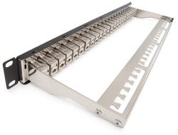 KELine Patch Panel CAT. 6 UTP 24 portos 1U Modular, Fekete KEP-C6-S-TL (KEP-C6-S-TL)