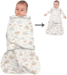 Kidizi Sac de dormit bebelusi cu sistem de infasare din bumbac flausat Kidizi On a Cloud Pastel, 0-6 luni, 1 tog (5949551914198)