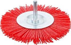 BGS Technic Csapos csiszoló 100 mm - Nylon műanyag piros kefe - BGS (9-9186)