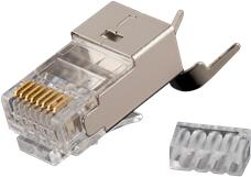 NIKOMAX Csatlakozó Dugó UTP, CAT6, 8P8C, RJ45, 100 db-os csomag NMC-RJ88RZ50SE3-T-100 (NMC-RJ88RZ50SE3-T-100)