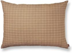 ferm LIVING Dekoratív párna 80 x 60 cm, kockák, barna, barna pamut, kemény LIVING (FERM1104267487)