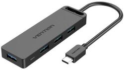 Vention 056290 Vention TGKBB USB Type-C - 4 x USB-A adapter, 0.15m, fekete (056290)