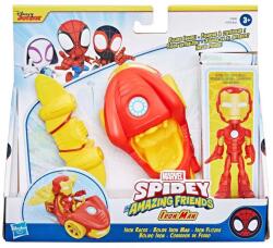 Spidey and His Amazing Friends Figurina cu vehicul, Spidey and His Amazing Friends, Iron Man, F74585 Figurina