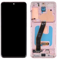  GH82-31432D Samsung Galaxy S20 / S20 5G rózsaszín OLED kijelző érintővel kerettel előlap (Cloud Pink) (GH82-31432D)