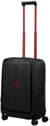 Samsonite ESSENS négykerekű, fekete-piros csatos kabinbőrönd 55 cm 146909