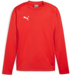 PUMA Férfi sportos cipzár nélküli pulcsi Puma TEAMGOAL TRAINING SWEAT piros 658649-01 - L