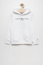 Tommy Hilfiger gyerek melegítőfelső pamutból fehér, nyomott mintás - fehér 128 - answear - 27 990 Ft