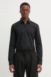 HUGO BOSS pamut ing férfi, galléros, fekete, slim, 50534044 - fekete 45